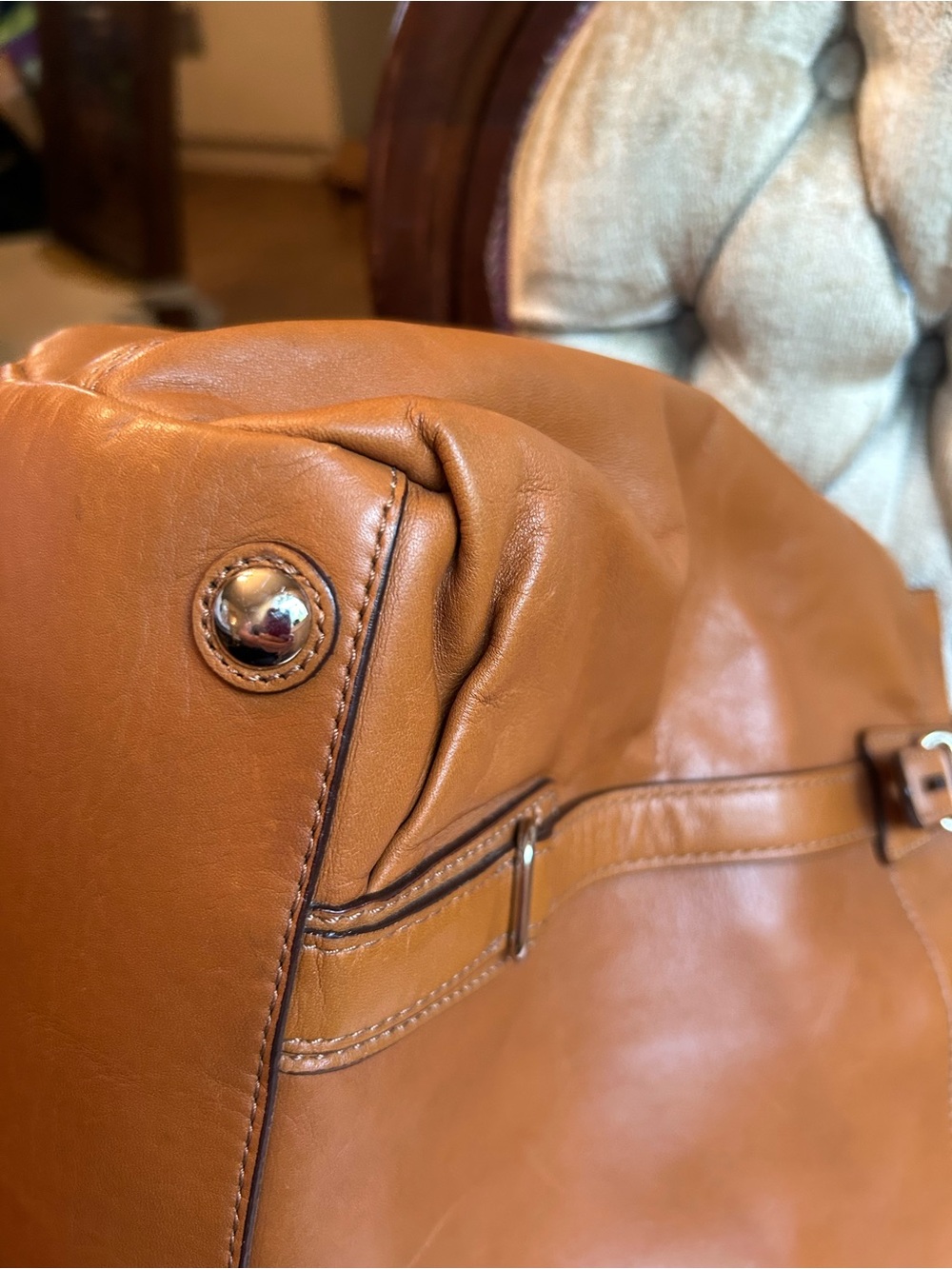Coach  Madison Mia Caramel Leather Shoulder Bag with Silver Hardware - Picture 10 of 11